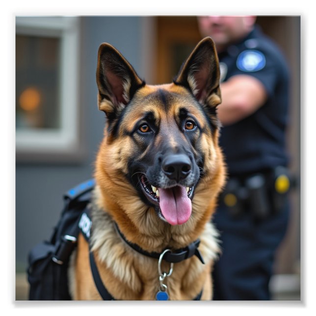 Impression Photo Chien de police (Devant)
