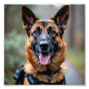 Impression Photo Chien de police