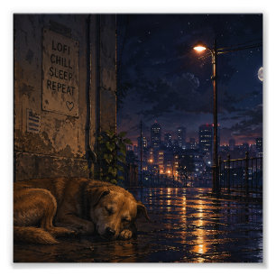 Impression Photo Chien endormi
