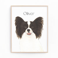 Chien noir et blanc réversible personnalisé