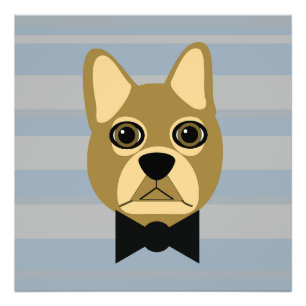 Impression Photo Chien-taureau Brown, Grilles
