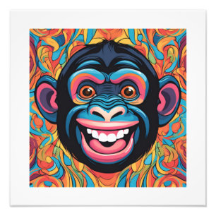 Impression Photo Chimpanzé fou mignon