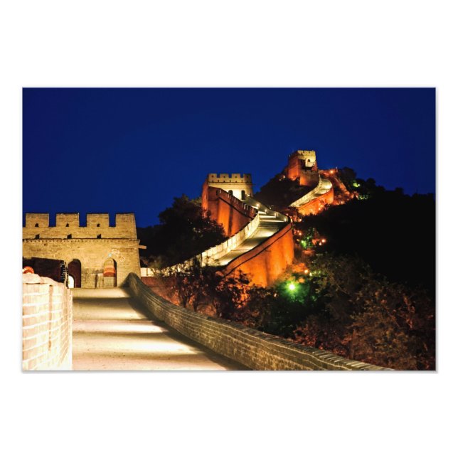 Impression Photo Chine, Badaling, Grande Muraille, vue (Devant)