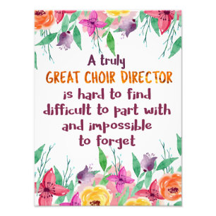 Impression Photo Chorale Directeur Chorus enseignant Appréciation C