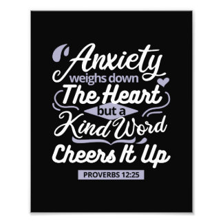 Impression Photo Christian Encouragement Quote – Anxiety & Kindness