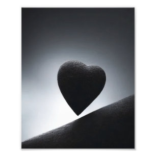 Impression Photo Ciel nocturne en forme de coeur clair de lune