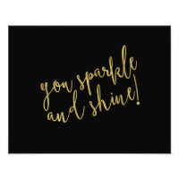 Citation brillante Faux Gold Foil Parties scintill