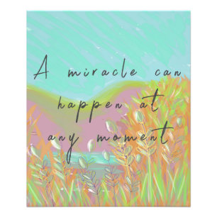 Impression Photo Citation de Miracle Art Inspirationnel coloré