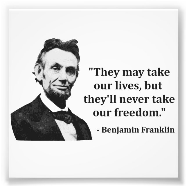 Impression Photo Citation de troll Abraham Lincoln (Devant)