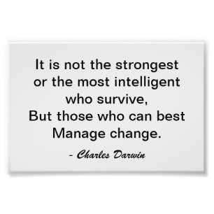 Impression Photo Citation Motivation de Charles Darwin Surviving Ch