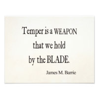 Citation vintage de la lame d'arme James Barrie Te