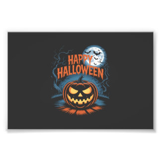 Impression Photo Citrouille d'Halloween effrayante Jack O