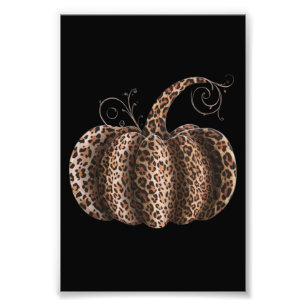 Impression Photo Citrouille Halloween carreaux léopard automne Acti