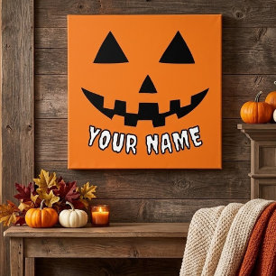 Impression Photo Citrouille orange personnalisée Halloween Votre no