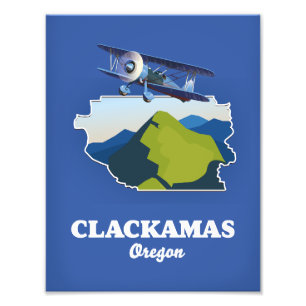 Impression Photo Clackamas Oregon États-Unis carte