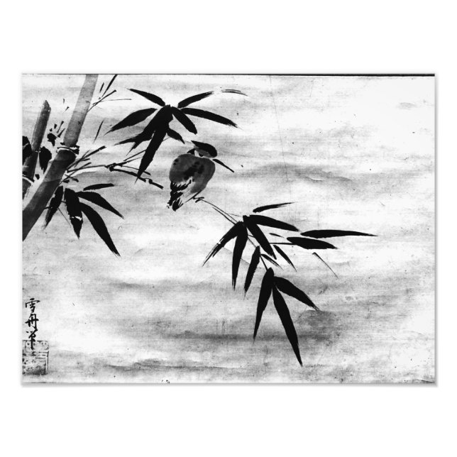 Impression Photo Classics Zen - Sesshu - Oiseau et Bambou (Devant)