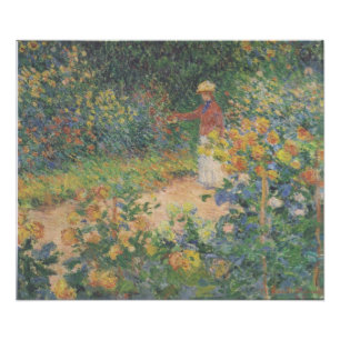 Impression Photo Claude Monet 1895 Vintage dans le jardin