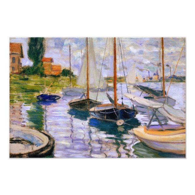 Impression Photo Claude Monet - Bateaux à voile sur la Seine (Devant)