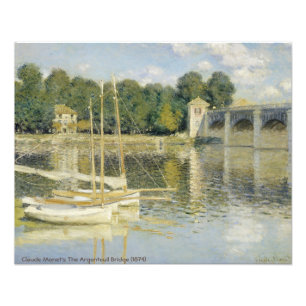Impression Photo Claude Monet célèbre Le pont Argenteuil (1874)