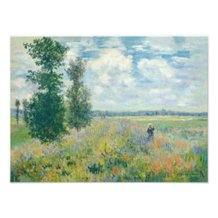 Impression Photo Claude Monet - Champs de coquelicots près d'Argent