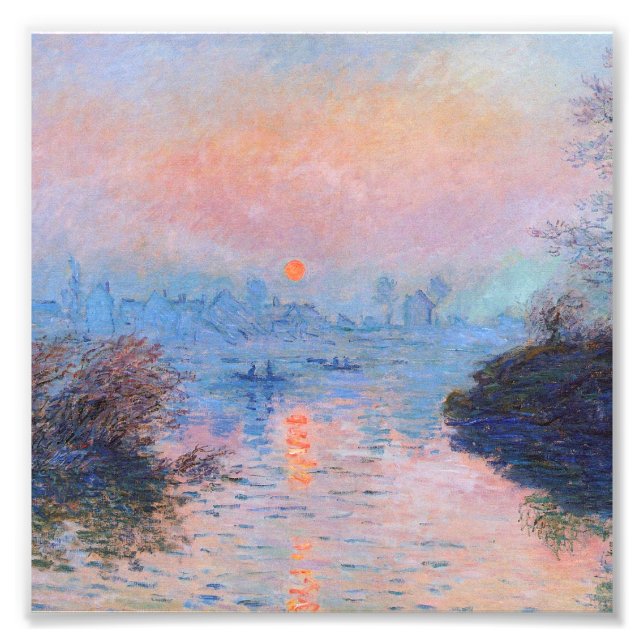 Impression Photo Claude Monet - Coucher De Soleil Sur La Seine (Devant)