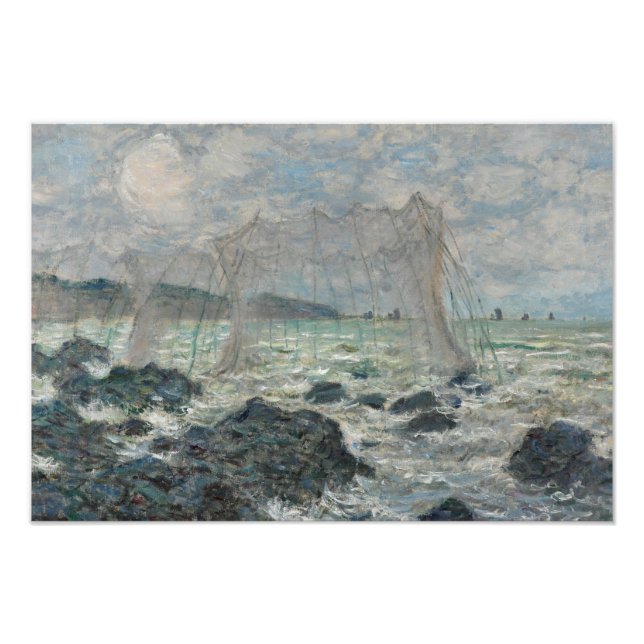 Impression Photo Claude Monet - Filets de pêche à Pourville (Devant)