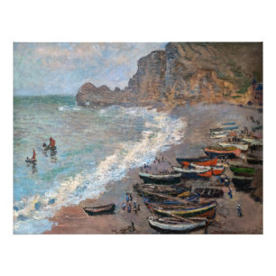 Impression Photo Claude Monet - La plage d'Etretat