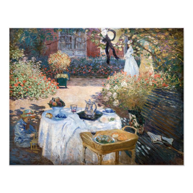Impression Photo Claude Monet - Le déjeuner, panneau décoratif (Devant)