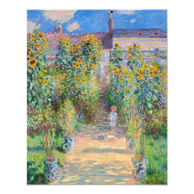 Impression Photo Claude Monet - Le jardin de l'artiste à Vetheuil (Devant)