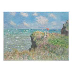 Impression Photo Claude Monet - Promenade Cliff à Pourville
