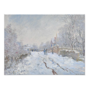 Impression Photo Claude Monet - Scène de neige à Argenteuil