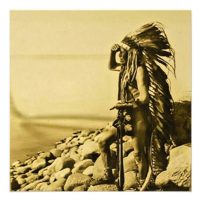 Impression Photo Clavier Magique Lanterne Diapositive Omaha Indien (Devant)