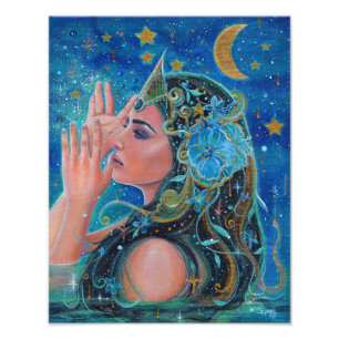 Impression Photo Clio Mermaid aux accents or par Renee Lavoie