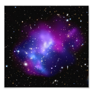 Impression Photo Cluster Galaxy MACS J0717 (télescope Hubble)