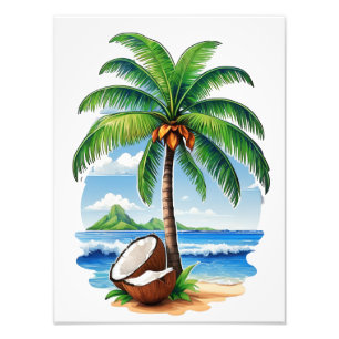 Impression Photo Cocotier Île Tropicale