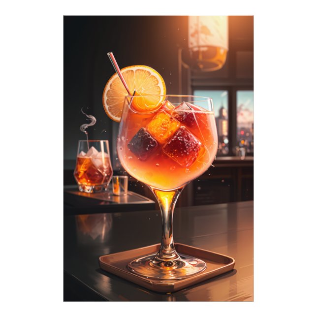 Impression Photo Cóctel Manhattan (Devant)