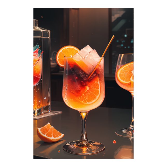 Impression Photo Cóctel Negroni (Devant)