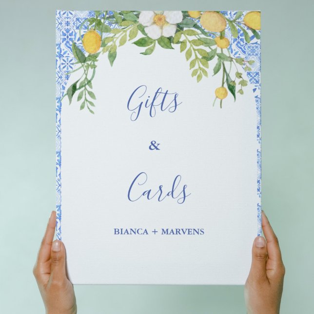 Impression Photo Coffret bleu et Mariage citron Cadeaux et Cartes (Créateur téléchargé)