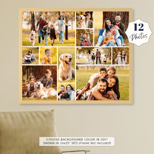 Impression Photo Collage de 12 Photos Unique Minimaliste Simple Pho