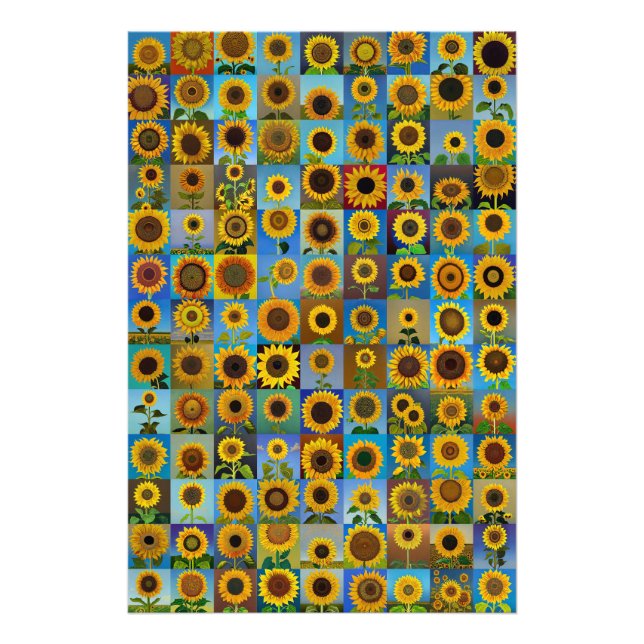 Impression Photo Collage des tournesols (Devant)