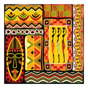Impression Photo Collage d'impression couleur Motif africain