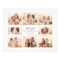 Collage personnalisé pour grand-mère qui aime ses