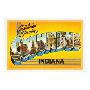Impression Photo Columbus Indiana DANS le vieux souvenir de Vintage