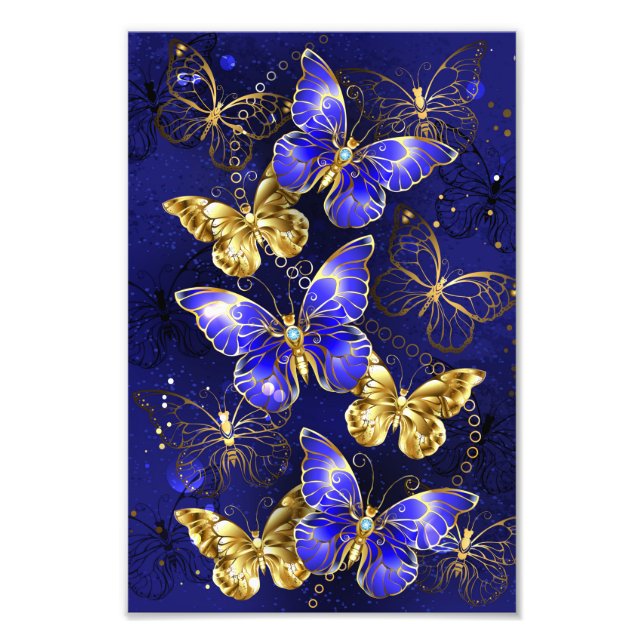 Impression Photo Composition avec papillons Sapphire (Devant)
