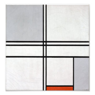 Impression Photo Composition (no 1) Gris-rouge   Piet Mondrian  