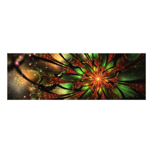Impression Photo Conception Abstraite des fleurs fractales.