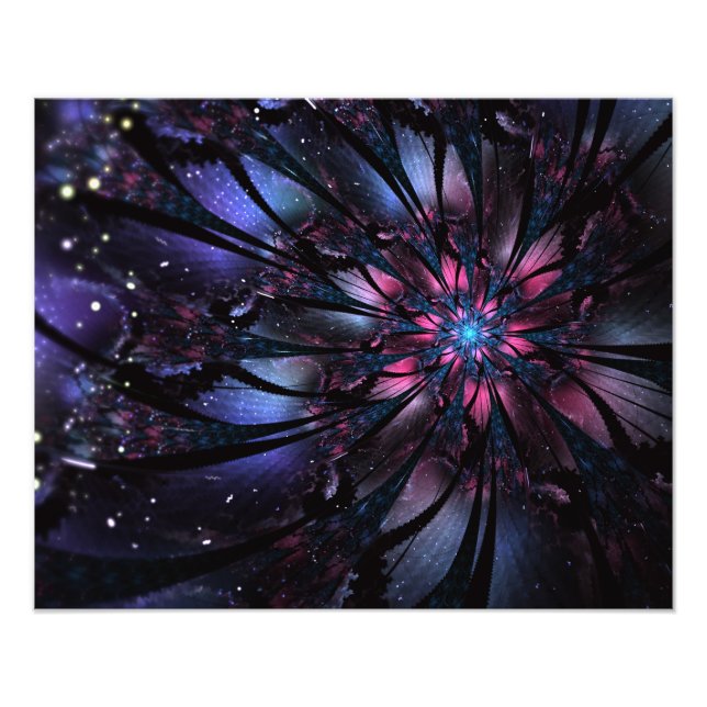 Impression Photo Conception Abstraite des fleurs fractales. (Devant)
