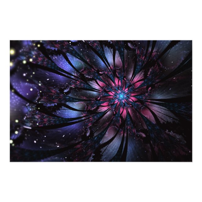 Impression Photo Conception Abstraite des fleurs fractales. (Devant)