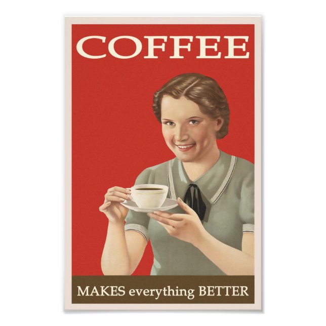 Impression Photo Conception de café rétro (Devant)