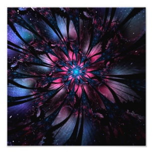 Impression Photo Conception de fleur fractale abstraite. 